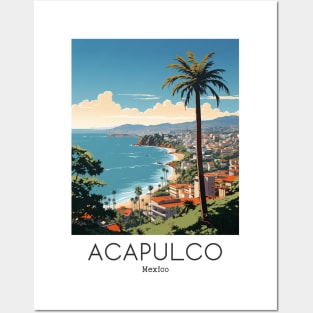 A Vintage Travel Illustration of Acapulco - Mexico Posters and Art